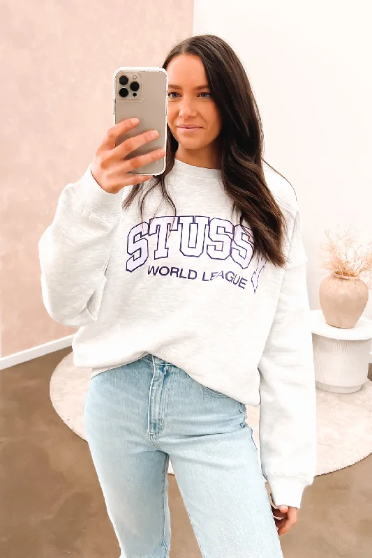 Elegant Casuals World League Oversized Crew Snow Marle