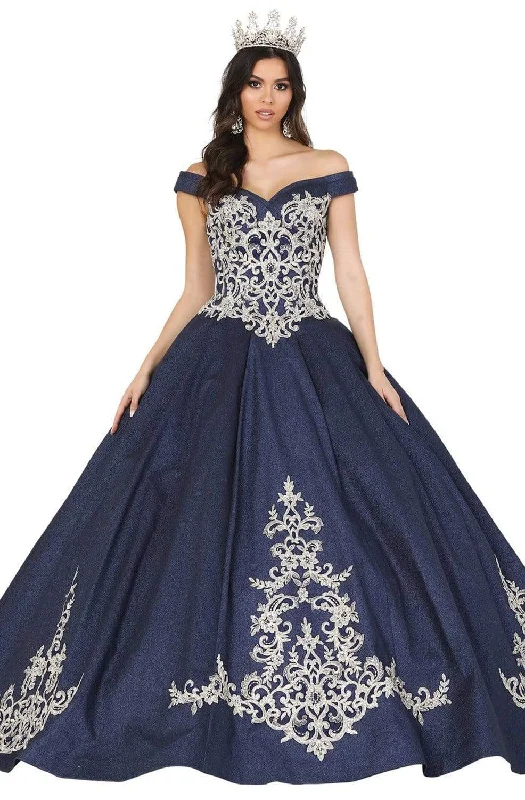 All-Day Style Dancing Queen - 1507 Embroidered Off-Shoulder Ballgown With Train