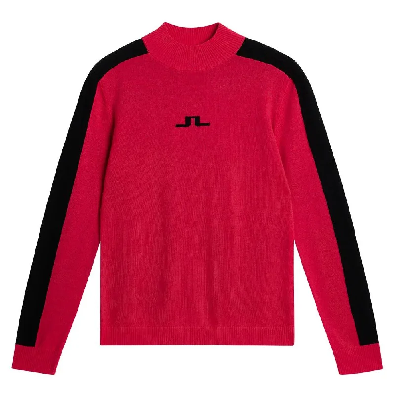 Casual Fit Wear J.Lindeberg Adeline Knitted Golf Sweater Rose Red - FW23 Women
