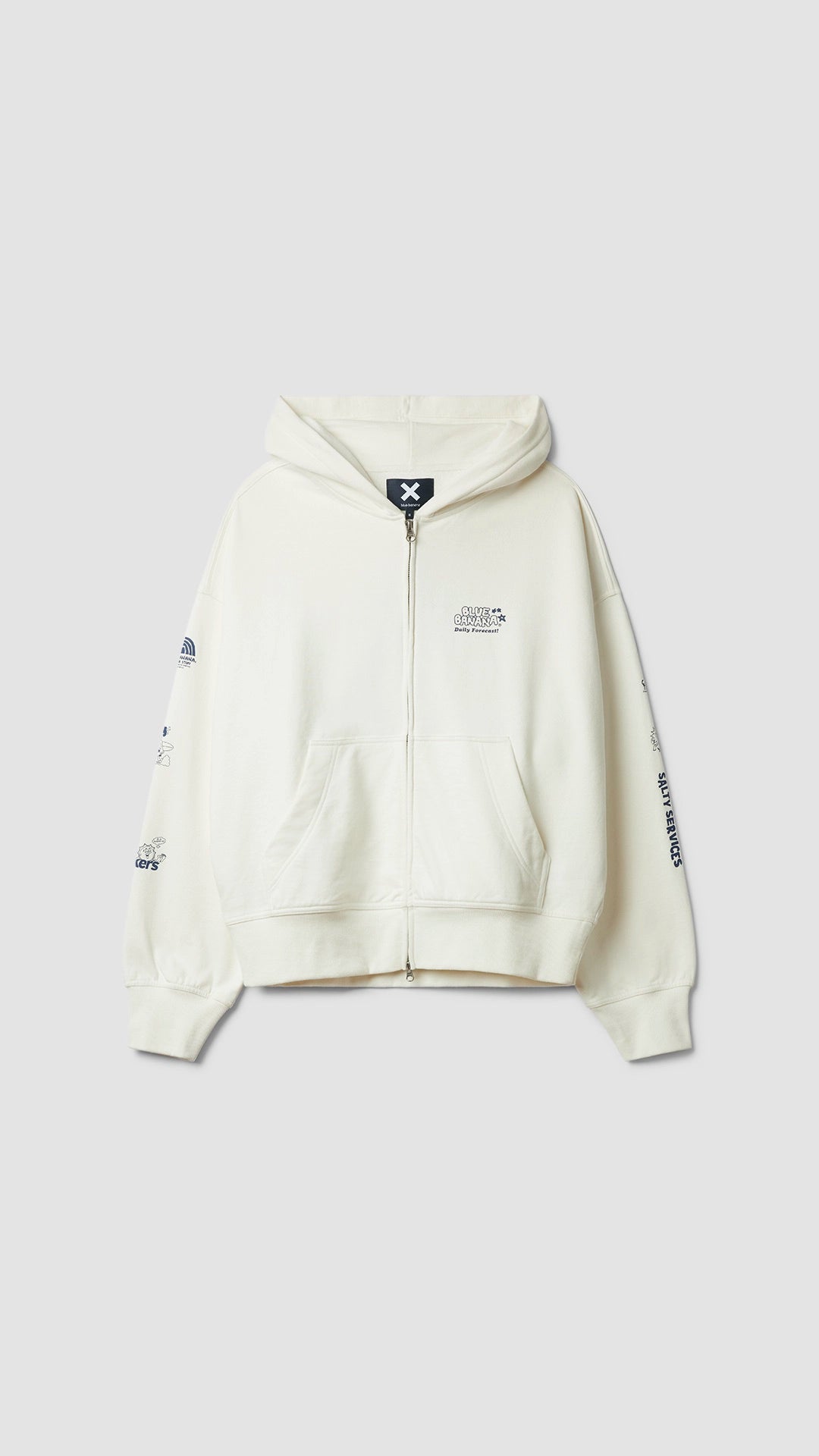 Warm Layers SUDADERA CON CAPUCHA FULL ZIP RANDOM BLANCO ROTO