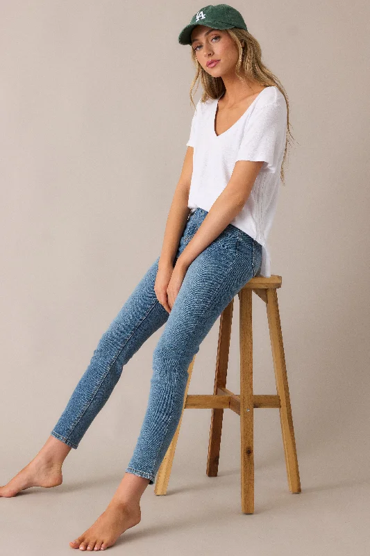 Elegant Dressing Common Ground Medium Wash Stretch Skinny Jeans