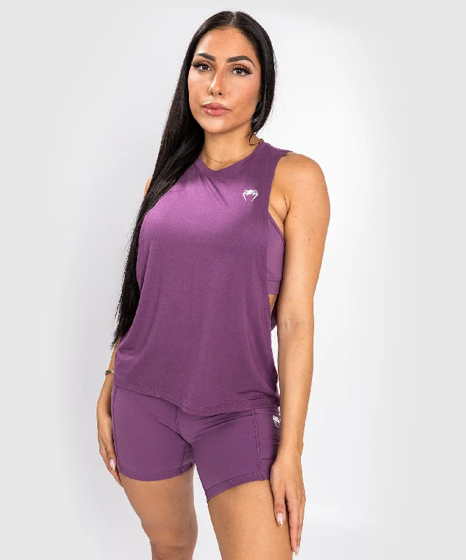Cozy Fashions Venum Essential Women's Drop Sleeve Tank Top - Dusky Orchid/Brushed Silver