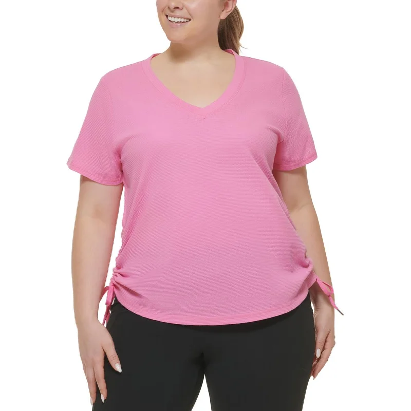 Soft Comfort Wear Calvin Klein Performance Womens Plus Moisture Wicking Workout Pullover Top
