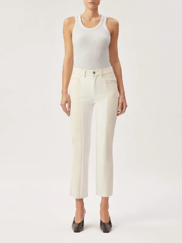 Relaxed Tops Patti Vintage Ankle In Blocked Ecru