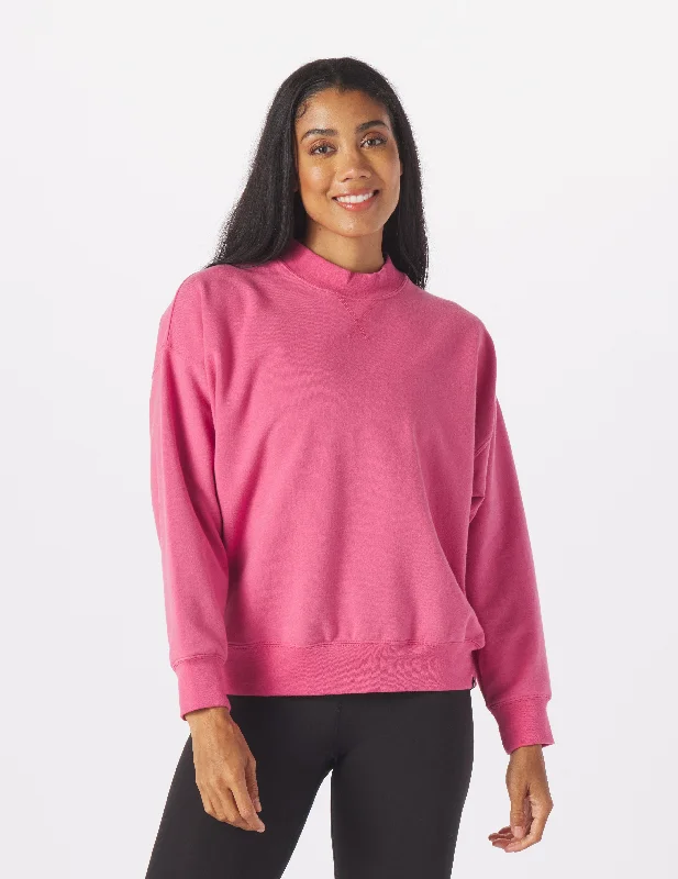Cozy Outerwear Vintage Oversized Crew: Sorbet