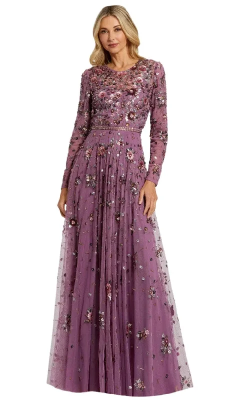 Relaxed Fits Mac Duggal 10063 - Jewel Neck Embellished Evening Dress