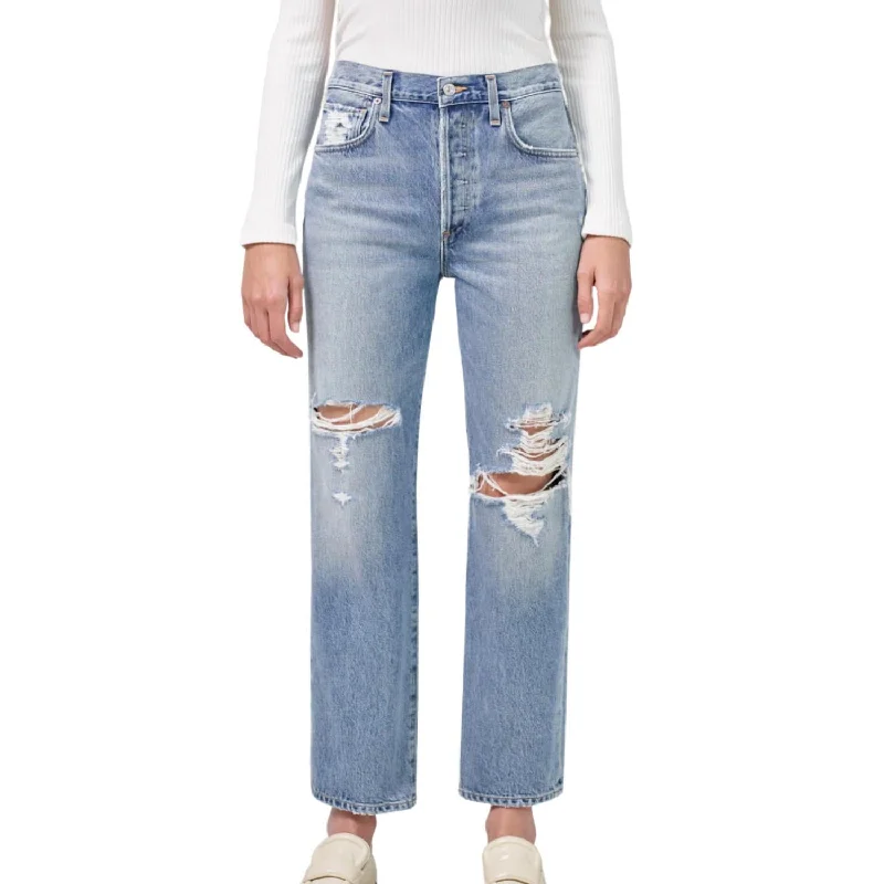 Comfortable Fitwear Emery Crop Relaxed Straight Jean In Heatwave