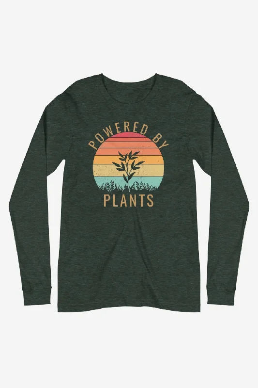 Comfortable Tops Powered By Plants - Unisex Long Sleeve Tee