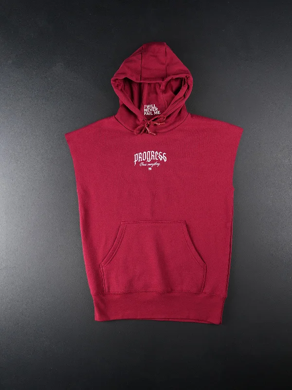 Layered Style PROGRESS SLEEVELESS PULLOVER-MAROON