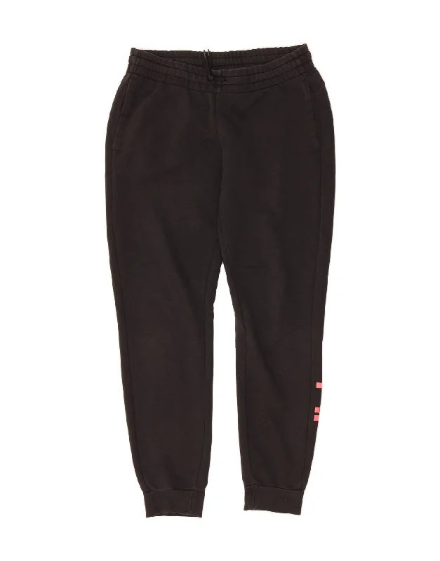 Elegant Casuals ADIDAS Womens Graphic Tracksuit Trousers Joggers UK 12/14 Medium Black