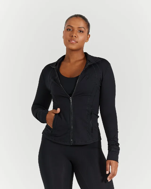 Cozy Fashion PERFORMA ZIP UP JACKET - BLACK