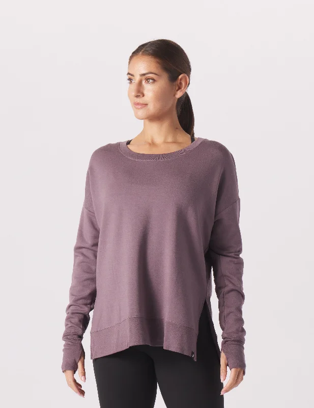 Warm Chic Lounge Long Sleeve: Berry Wine