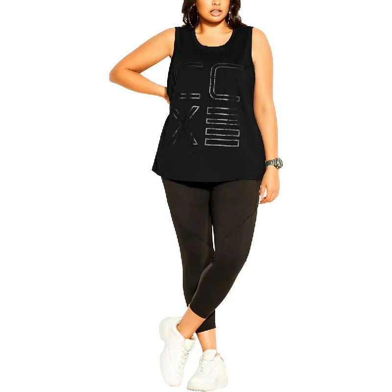 Elegant Wear CCX Womens Plus Logo Cotton Tank Top