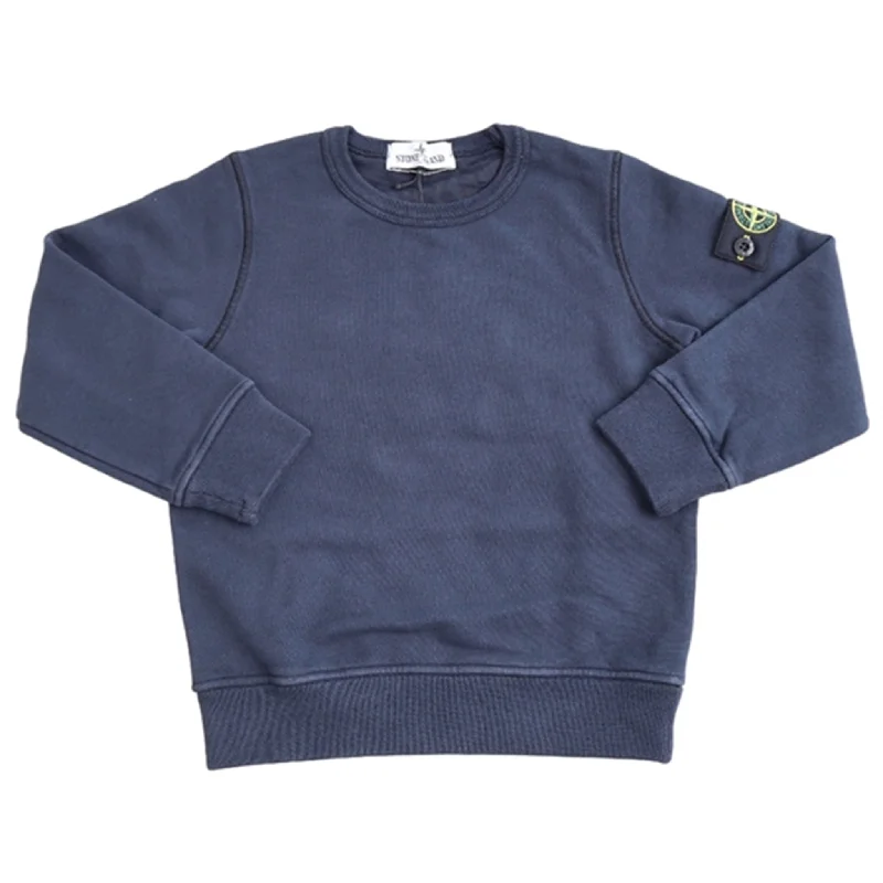 Soft Textures Stone Island Sweatshirt Navy Blue