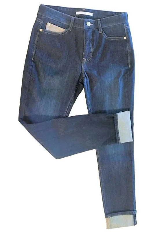 Cozy Outerwear Shimmer Lurex Jean In Blue Denim