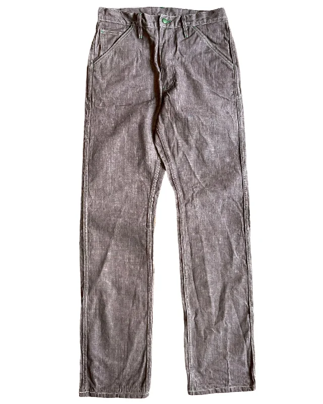 Comfortable Jeans Nihon Menpu 13 oz brown broken twill Work Uniform jeans