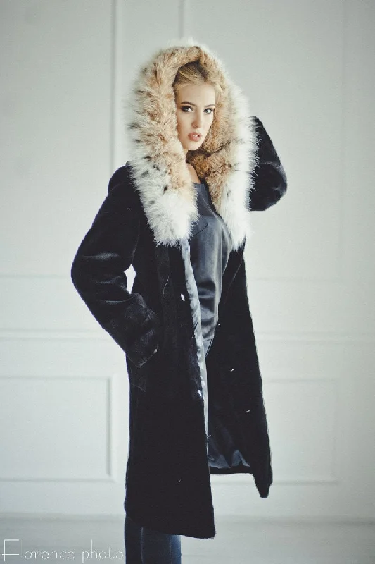 Cozy Apparel Beaver&Lynx Fur Coat