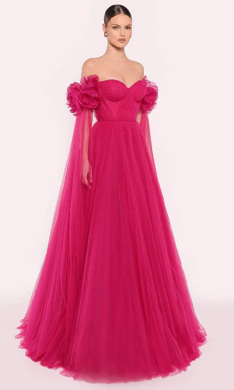 Relaxed Fits Tarik Ediz 98882 - Floral Applique Bustier Gown
