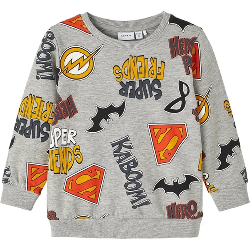 Comfortable Chic Name it Grey Melange Solo Superfriends Sweatshirt