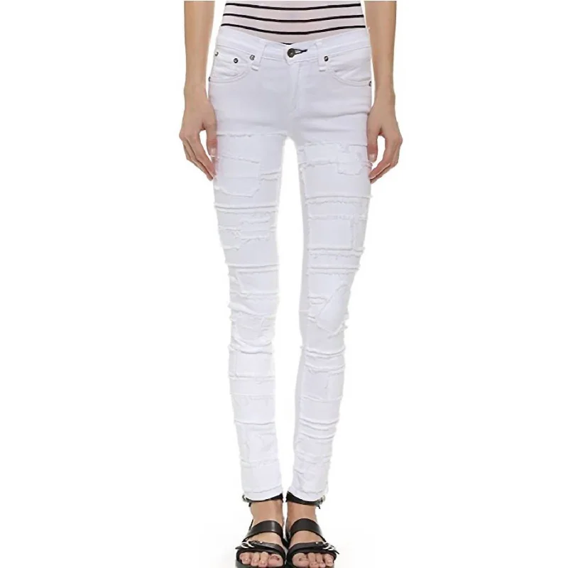 Urban Chic Torn Skinny Jean In White