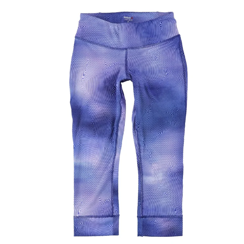 Easy Wear Chic Reebok Womens Lux Bold 3/4 Tight Athletic Jogger Pants, Blue, Small