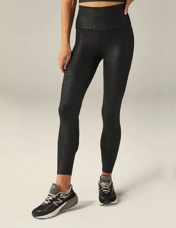 Comfortable Fashion Looks Powershine High Waisted Midi Legging In Viper Black