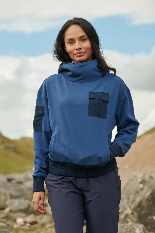 Cozy Lifestyle Go Explore Hoodie  - Steel Blue