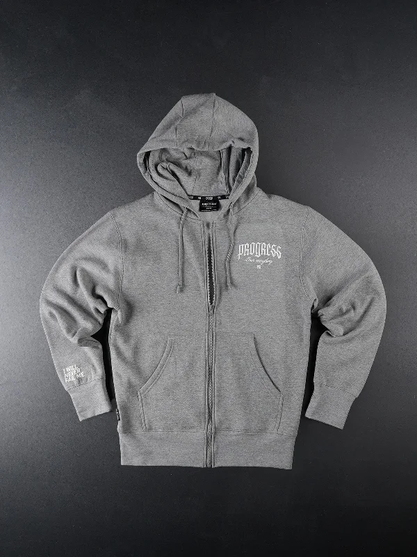 Cozy Fashion Trends PROGRESS ZIP-UP- GREY