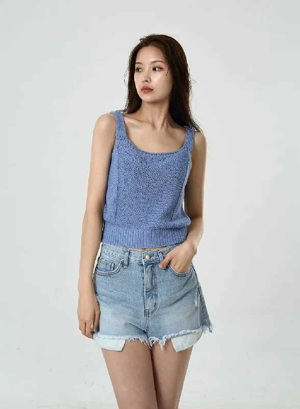 Everyday Style Basic Knitted Tank Top CU7
