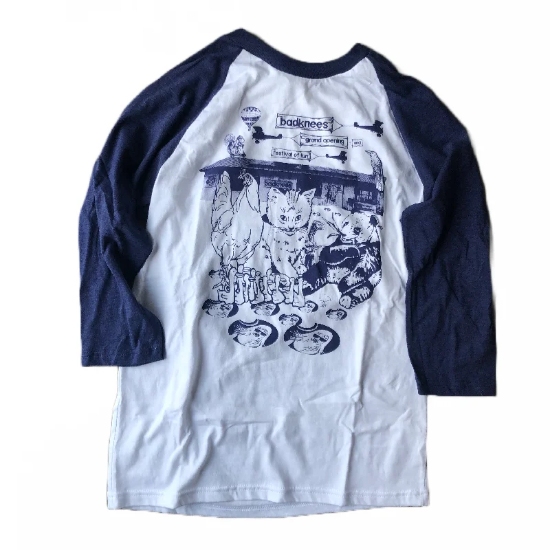 Soft Looks badknees Festival of Fun Baseball T-shirt - Team Navy
