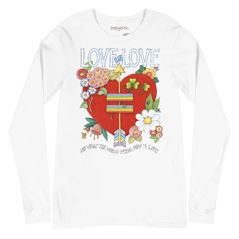 Elegant Dressing Love World Heart Unisex Long Sleeve Shirt