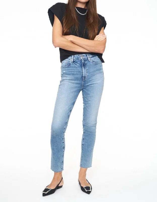 Warm Layers Kate High Rise Jean In Central Park Wash