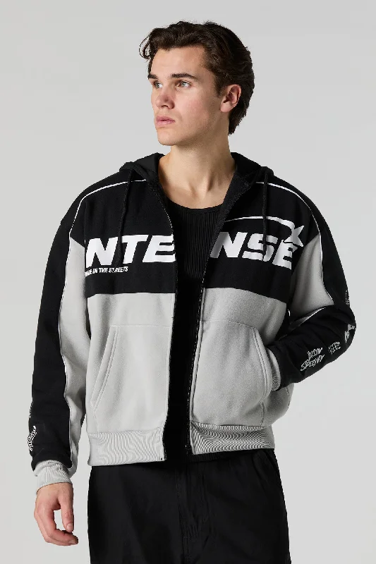 Soft Wearables Racing Graphic Fleece Zip-Up Hoodie