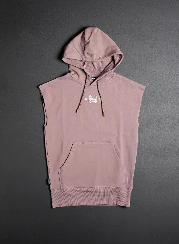 Relaxed Fits EMB SLEEVELESS HOODIE - EARTH