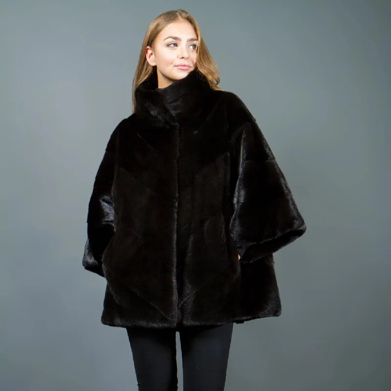 Versatile Style Mink Fur Poncho luxury