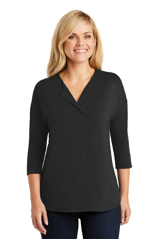 Relaxed Looks Port Authority Womens Concept Jersey 3/4 Sleeve V-Neck T-Shirt - Black - Closeout Relaxed Looks Port Authority Womens Concept Jersey 3/4 Sleeve V-Neck T-Shirt - Black - Closeout