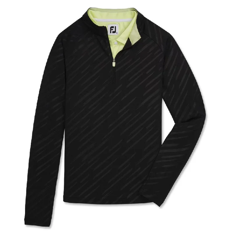 Everyday Outfits FootJoy Half-Zip Embossed Golf Pullover Black - FA23 Women