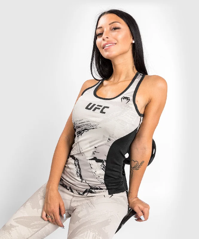 Soft Tops UFC Venum Authentic Fight Week Women’s 2.0 Performance Tank Top - Sand/Black