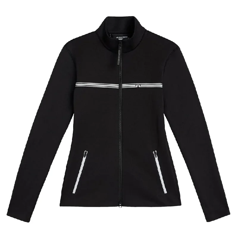 Versatile Outfits J.Lindeberg Promenade Mid Layer Golf Pullover Black - FW23 Women