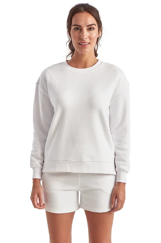 Timeless Outfits TriDri Womens Billie Side Zip Crewneck Sweatshirt - White