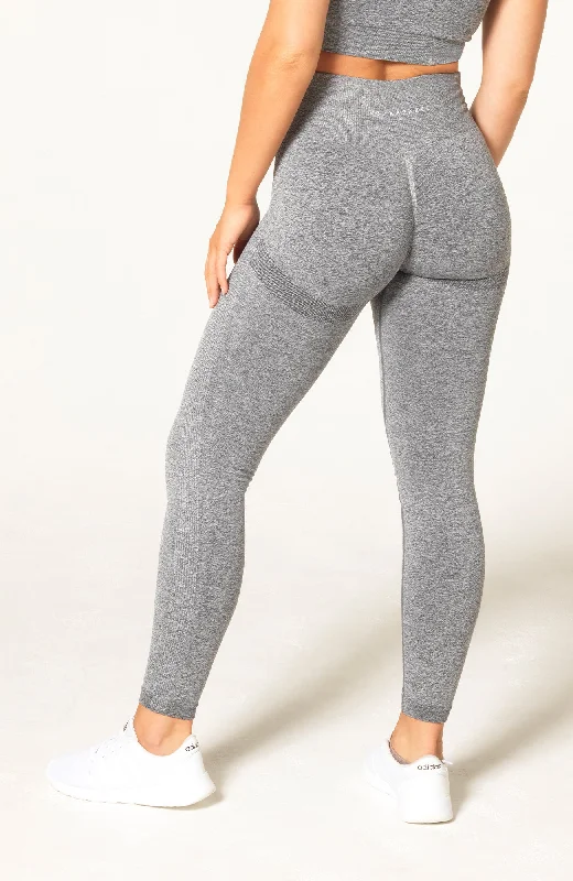 Smart Comfort Wear Define Seamless Scrunch Leggings - Grey Marl