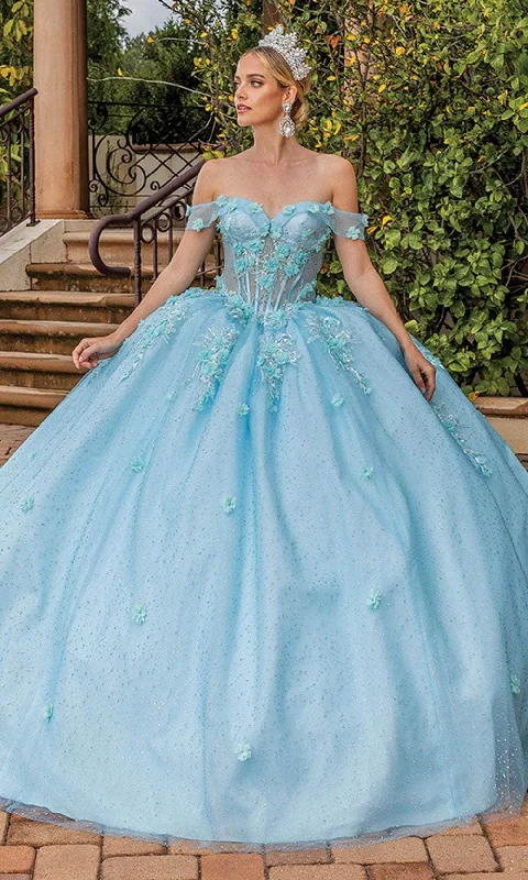 Comfy Layers Dancing Queen 1867 - Sheer Corset Applique Ballgown