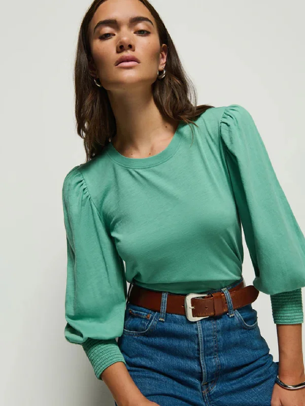 Comfy Chic Wear Loren Smocked Top - Green Stone