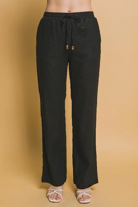 Soft Knitwear Linen Pocket Pant
