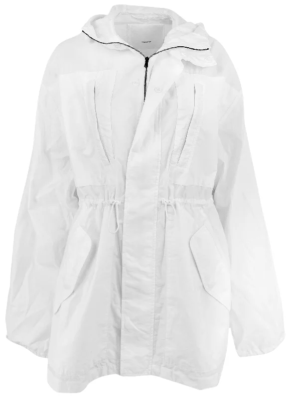 Relaxed Fashion Wardrobe.NYC Beach Parka in White