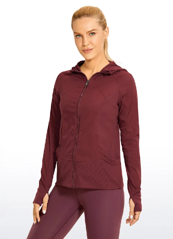 Comfortable Chic Striped Full Zip Jackets