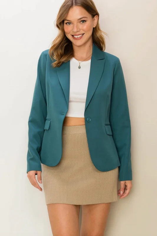 Elegant Fit First Class Blazer - Dusty Blue