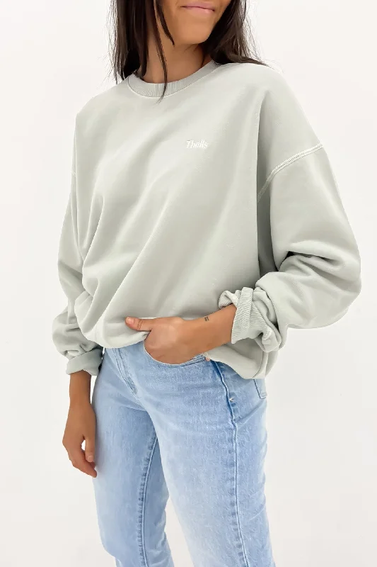 Effortless Outfits Tempo Retro Slouch Crew Sage Grey