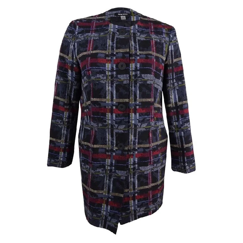 Cozy Apparel Nine West Women's Printed Crepe Topper Jacket