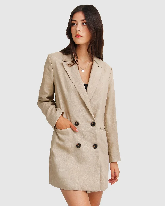 Versatile Casuals Princess Anna Blazer Dress - Sand